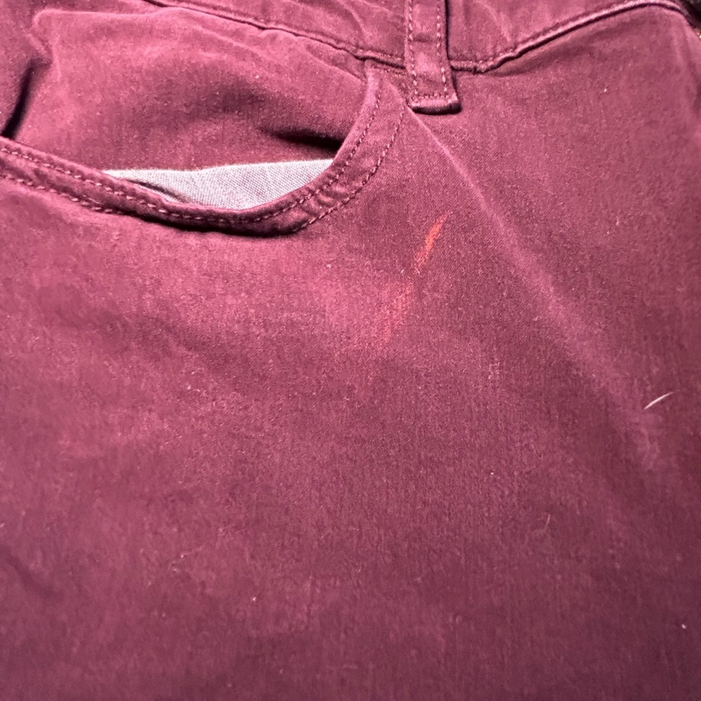 American Eagle Outfitters Burgundy Skinny Jeans - Picture 2 of 7